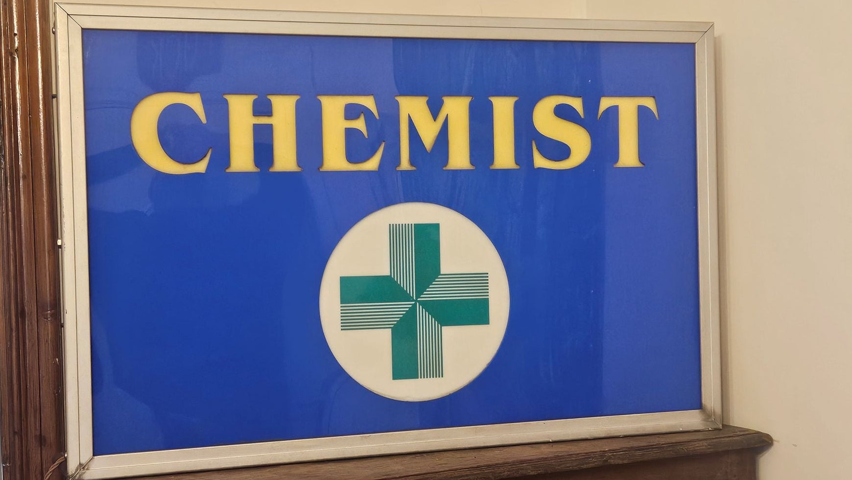 Monumental Statement Piece Vintage Double-Sided 'Chemist' Light Box
